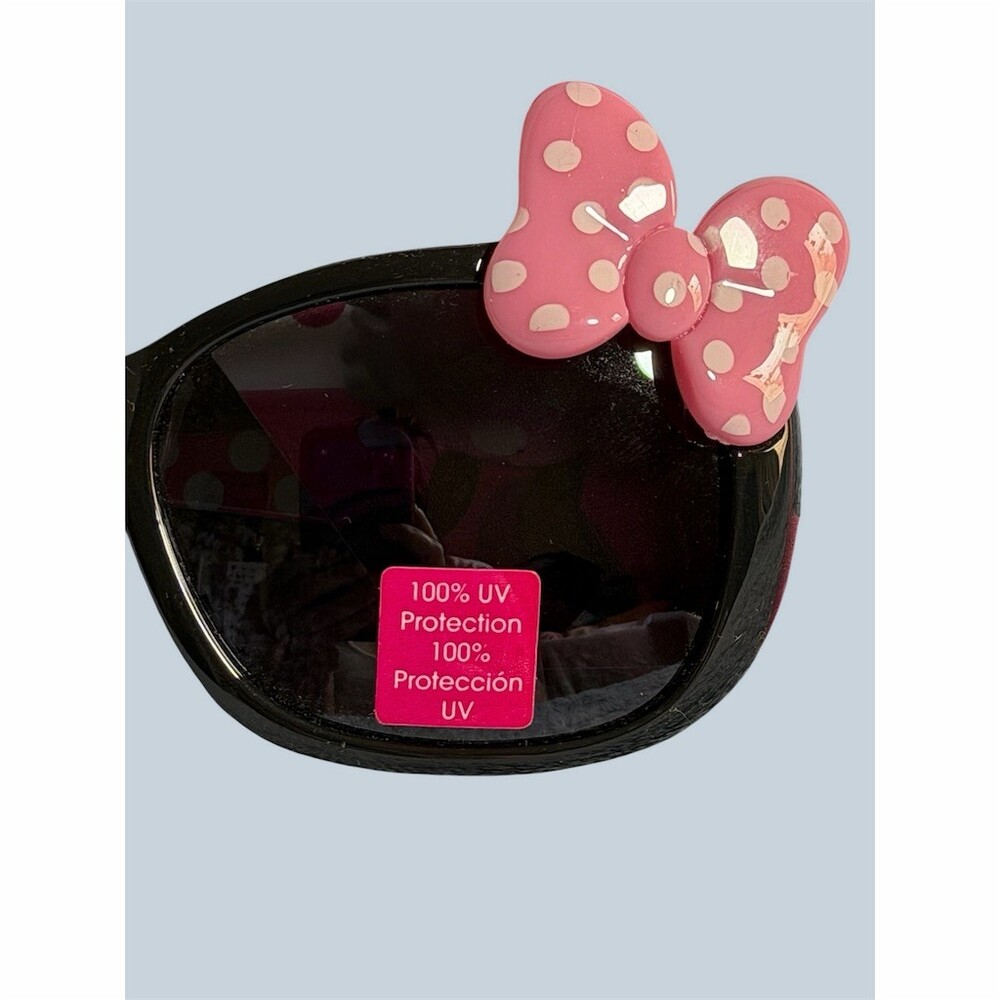 Disney Junior Minnie Mouse Girls Sunglasses Black Pink Polka Dot Bow UV - Picture 4 of 6